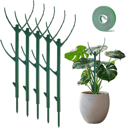 5PCS Monstera Plant Support, Stackable Plant Stakes for Indoor Plants, Plant Sticks Support Tall for Climbing Potted Plants