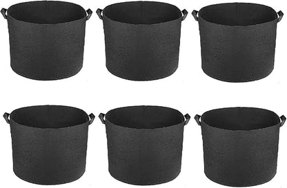 6 pcs 10 Gallons Sturdy-Permeability Nonwoven Grow Bags Heavy Duty and Best air permeablity for Flowers, Fruit Trees, Vegetables, Garden Plants