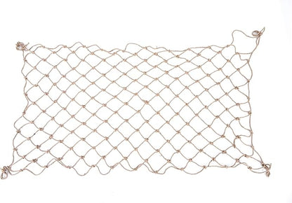 Jute Hemp Rope Net,Heavy Duty Natural Safety Rope Netting Balcony Stairs Fence Garden Playground Protection Net Indoor & Outdoor Decoration Rope Netting (6.5FT*9.8FT)