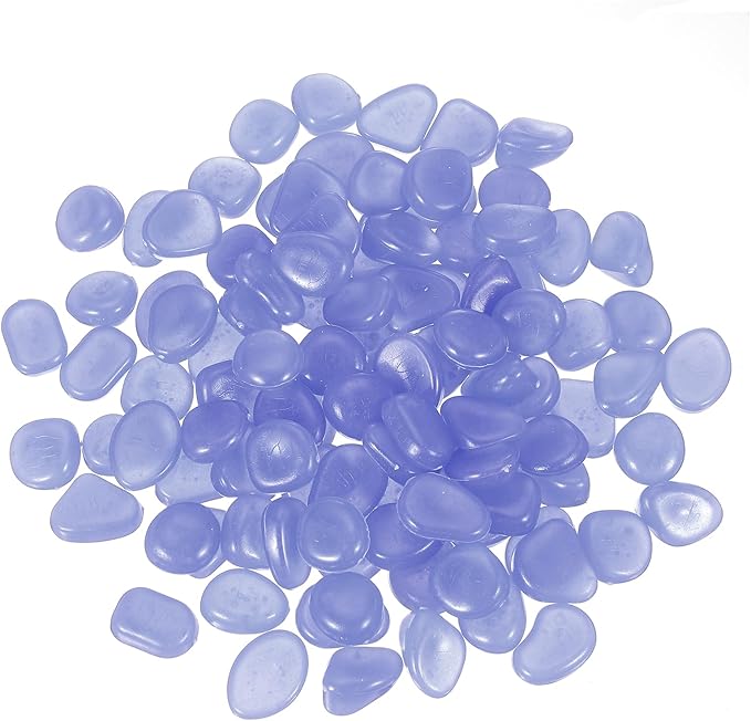 PATIKIL Glowing Stones, 300 Pcs Glow in The Dark Rocks for Indoor Outdoor Fish Tank Decorations Garden Yard Landscaping Gifts for Friends, Violet