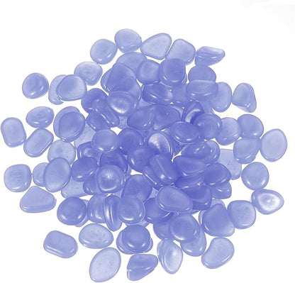PATIKIL Glowing Stones, 300 Pcs Glow in The Dark Rocks for Indoor Outdoor Fish Tank Decorations Garden Yard Landscaping Gifts for Friends, Violet