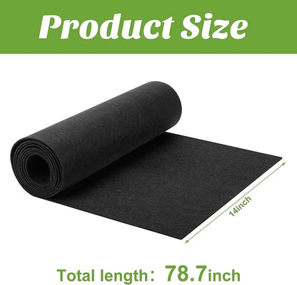 Adnee 78.7 x 14 Inch Non Woven Flower Pot Liner Roll-Black Felt Hanging Basket Liners Roll-Fabric Planter Liner Grow Mat Roll for Microgreens Garden Planter Window Hanging Flower Basket Indoor Outdoor