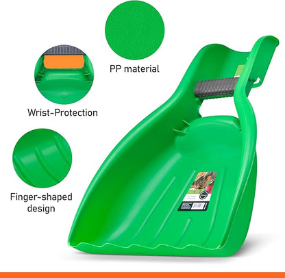 Superio Leaf Collector - 3 Pairs- Green Plastic Leaf Grabber Scoops, Gardening Hand Rake Tools for Lawn Cleaning