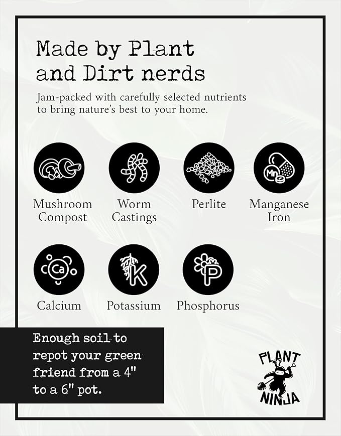 Ultimate Soil Blend, Plant Soil for 6” Pot, Potting Soil for Houseplants, Indoor Plants, and Outdoor Plants, Gardening Supplies, Plant Food, Plant Fertilizer, with Perlite