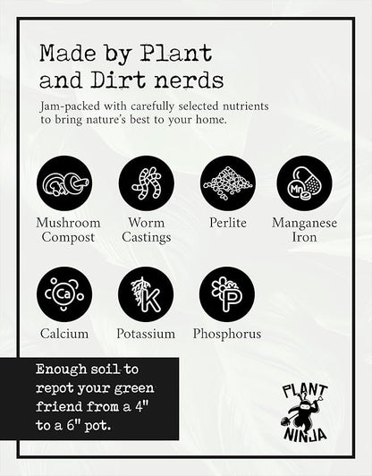 Ultimate Soil Blend, Plant Soil for 6” Pot, Potting Soil for Houseplants, Indoor Plants, and Outdoor Plants, Gardening Supplies, Plant Food, Plant Fertilizer, with Perlite