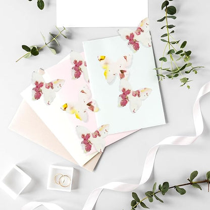50pcs Small Pink & Yellow Butterfly Seed Paper – Plantable & Writable Wildflower, Gift for Mom This Mother’s Day, Use for Shower Favors, Weddings, Party Favors or Life Events