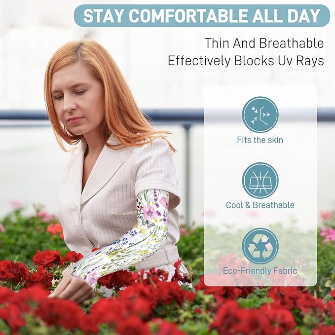 Gardening Sleeves for Women Farm Sun Protection Thorn Proof Cooling Arm Sleeves to Cover Arms for Garden Sports