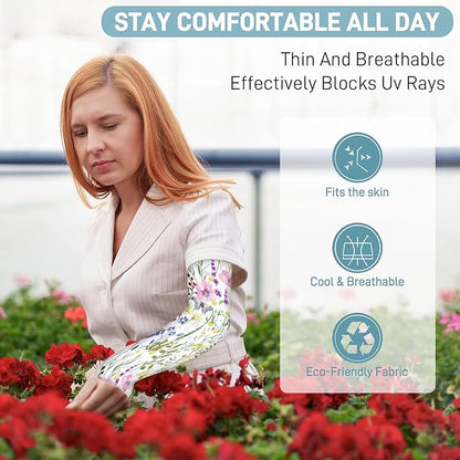 Gardening Sleeves for Women Farm Sun Protection Thorn Proof Cooling Arm Sleeves to Cover Arms for Garden Sports