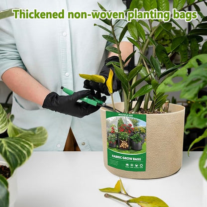 Bestio Plant Grow Bags,1 Gallon 8 Packs Grow Bags,300G Non-Woven Fabric for Vegetables Fruits Flowers Backyard Outdoor Uses