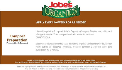 Jobe's Organics Fast Acting Granular Fertilizer Compost Starter, Easy Plant Care Compost Accelerator, 4 lbs Bag