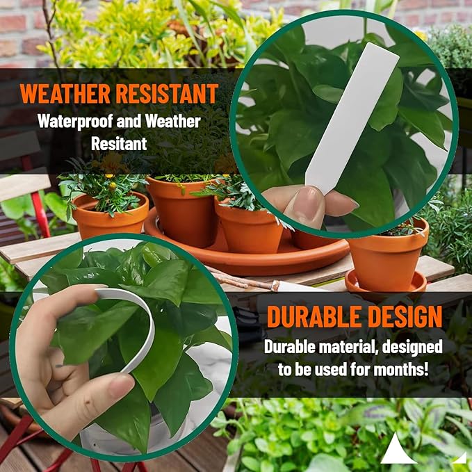 Plant Markers Labels 4 Inch Plastic Plant Waterproof Durable Seedlings Garden Labels Markers Nursery Plant Tags Seed Labels Plant Label Stakes Plant Markers for Outdoor Garden (300)