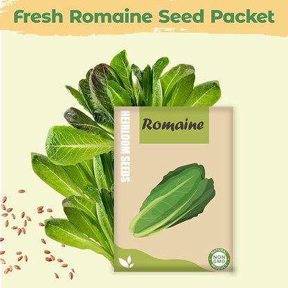 8-Pod Romaine Seed Pod Kit for Aerogarden, Includes Lettuce Seeds, Universal Hydroponic Pods Indoor Gardening Supplies (8-Pod)