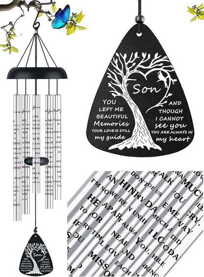 Sympathy Memorial Wind Chimes Bereavement Memorial Gifts for Loss of Son Sympathy Memorial Gifts for Loss of Loved One in Memory of Son