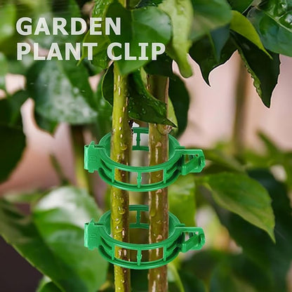 400PCS Plant Support Clips, Tomato Clips, Plastic Garden Clips, Vine Clips for Tomato Cucumber Flower Squash Vine, 1.2” Inner Diameter, Prevent Tomatoes from Pinching or Falling Off（Green） ﻿