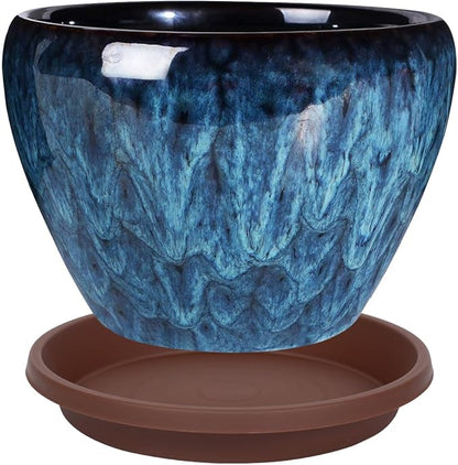 Plastic Plant Saucer Round 12 Inch Extra Large Pack of 2 Heavy Duty Drip Trays for Large Pots