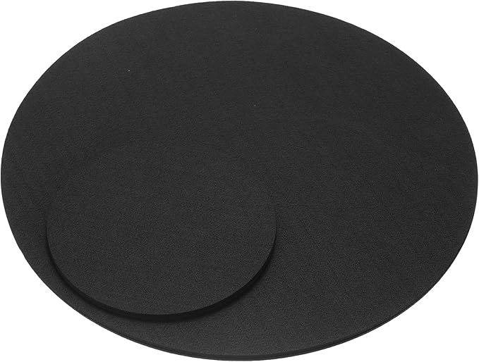 2 Pack Plant Coasters - Round Felt Pad Plant Mat Absorbent Fabric Coaster Apply to Outdoor/Indoor/Gardening Potted Plants (8"/17", Black)