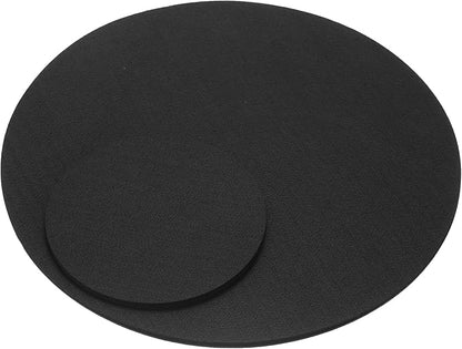 2 Pack Plant Coasters - Round Felt Pad Plant Mat Absorbent Fabric Coaster Apply to Outdoor/Indoor/Gardening Potted Plants (8"/17", Black)