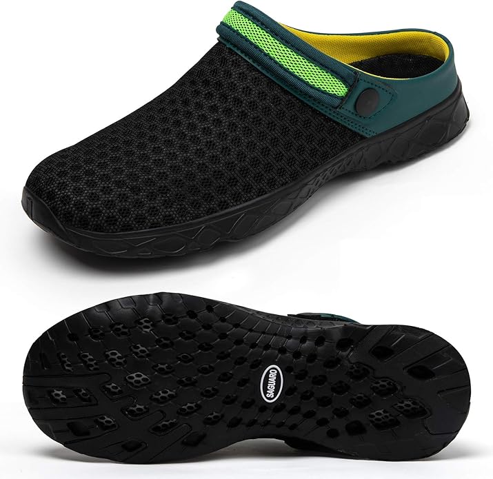 SAGUARO Men's Women's Quick Dry Garden Shoes Lightweight Breathable Gardening Clog Water Shoes Mesh Sandals for Sports Outdoor Beach Pool Exercise