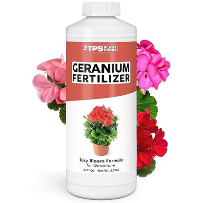 Geranium Fertilizer, Complete Grow and Flowering Liquid Geranium Plant Food, 32 oz (1 Quart)