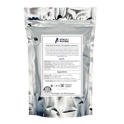 Gulf of Maine, Inc. Wild-Harvest Kelp Meal - Plant Food with Seaweed (Ascophyllum nodosum), Potassium and Trace Minerals 1-0.1-2, 0.5 lb (1 Lb)