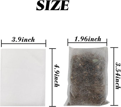 TIHOOD 300PCS 3.9"x4.7" Plant Nursery Bags,Non-Woven Plant Seeding Grow Bags, Vegetables Fabric Seedling Bag Pots Planting Transplant Grow Pouch Home Garden Supply White
