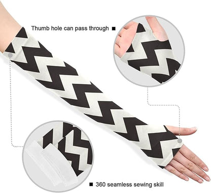 Wamika Gardening Sleeves Spring Globe Daisy Flowers Farm Sun Protective Arm Sleeves with Tumb Hole