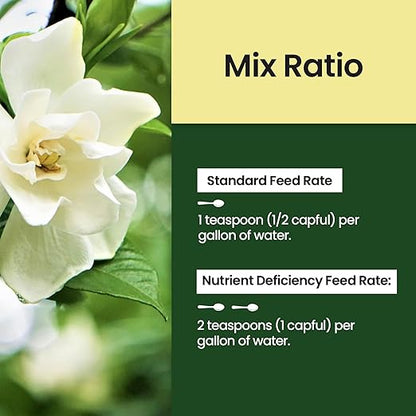 16oz Gardenia Fertilizer - Makes 96 Gallons of Indoor Plant Food for Gardenia Plants Live, Nutrient-Rich Outdoor & Indoor Plant Fertilizer, Flower Food for Vibrant Growth and Beautiful Blooms