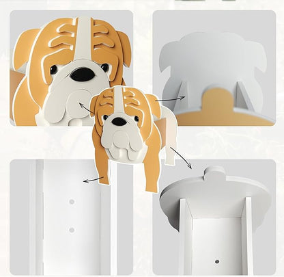 Brown English Bulldog Dog Planter, Cute Animal Shape Flower Planters, Plant Pots for Indoor/Outdoor Garden Decor, Unique Gifts/Souvenirs for Pet Lovers