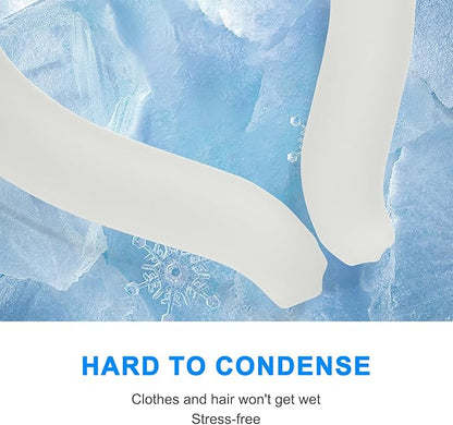 2-Pack Reusable Neck Cooling Tubes with Insulated Bag – Fast Freeze Ice Neck Wraps for Hot Weather, Sports & Outdoor Use, Eco-Friendly Ice Ring for Instant Cooling Relief Size M (White, Set of 2)