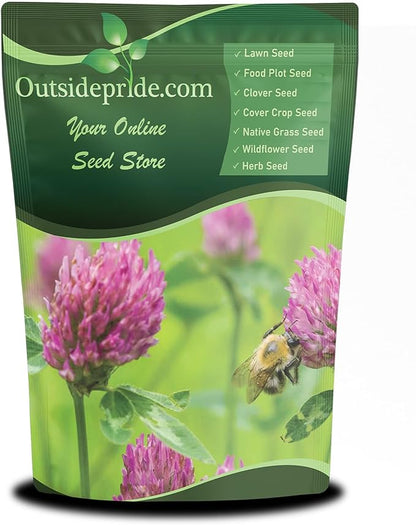 Outsidepride Perennial Red Clover Seeds - 40 lbs. Self-Seeding, Nitrocoated, Inoculated Clover Seeds for Lawn, Yard, Forage, Pasture, Hay, Nitrogen Fixation, Soil Improvement & Crop Rotation Programs