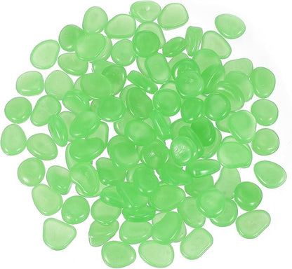 PATIKIL Glowing Stones, 300 Pcs Glow in The Dark Rocks for Indoor Outdoor Fish Tank Decorations Garden Yard Landscaping Gifts for Friends, Green