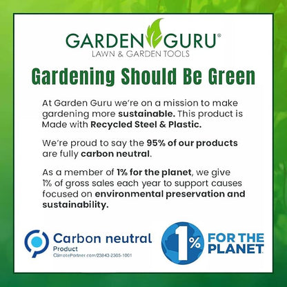 Garden Guru Stainless Steel Hand Rake Cultivator Tiller Tool - Stainless Steel for Ultimate Strength - Rust Resistant - Ergonomic Handle - Gardening Cultivating Loosening Weeding Mulching (2 Pack)