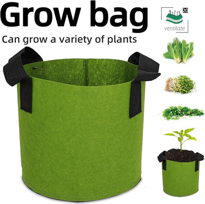 Grow Bags,Growing Pot Bags Garden Grow Bag Indoor Outdoor Fabric Aeration Plant Pot Container Flower Vegetable Pouch (Army Green,20Gallon)