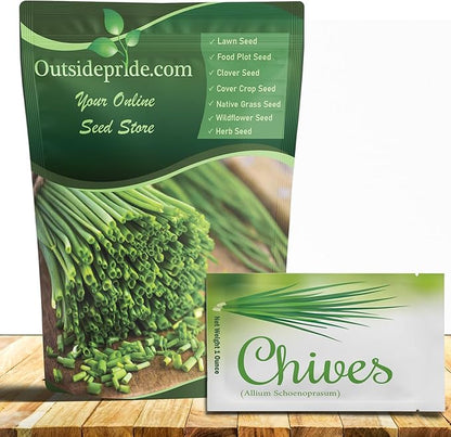 Outsidepride 1 oz. Perennial Chives Herb Garden Seeds for Microgreens, Sprouts, & Cooking