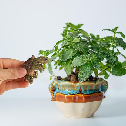 Tortoise Figure Plant Pot Hanger, Resin Climbing Flower Pot Hanger Figurines Cute Animal Hanging Turtle Statue Plant Pot Hugger Planter Pot Gift for Yard Garden Ornaments Vase Terrarium Decorations