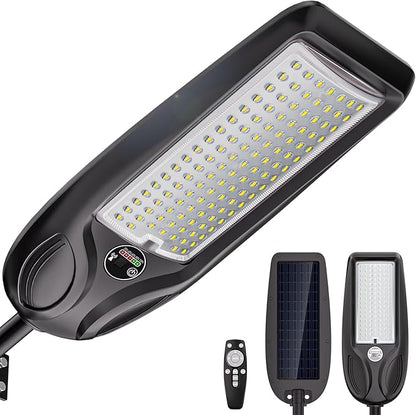 7000W Solar Street Lights Outdoor, Heavy Duty Solar Powered LED Flood Light Outside, Commercial Parking Lot Lighting Dusk to Dawn, 7000K Motion Sensor IP66 Waterproof for Garage,Swimming Pool, Pathway