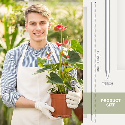 Chunful 30 Pcs 15.6 Inch Acrylic Plant Stakes Garden Sticks Clear Orchid Stakes Plant Sticks for Potted Support Tomatoes Flowers Grow Upright