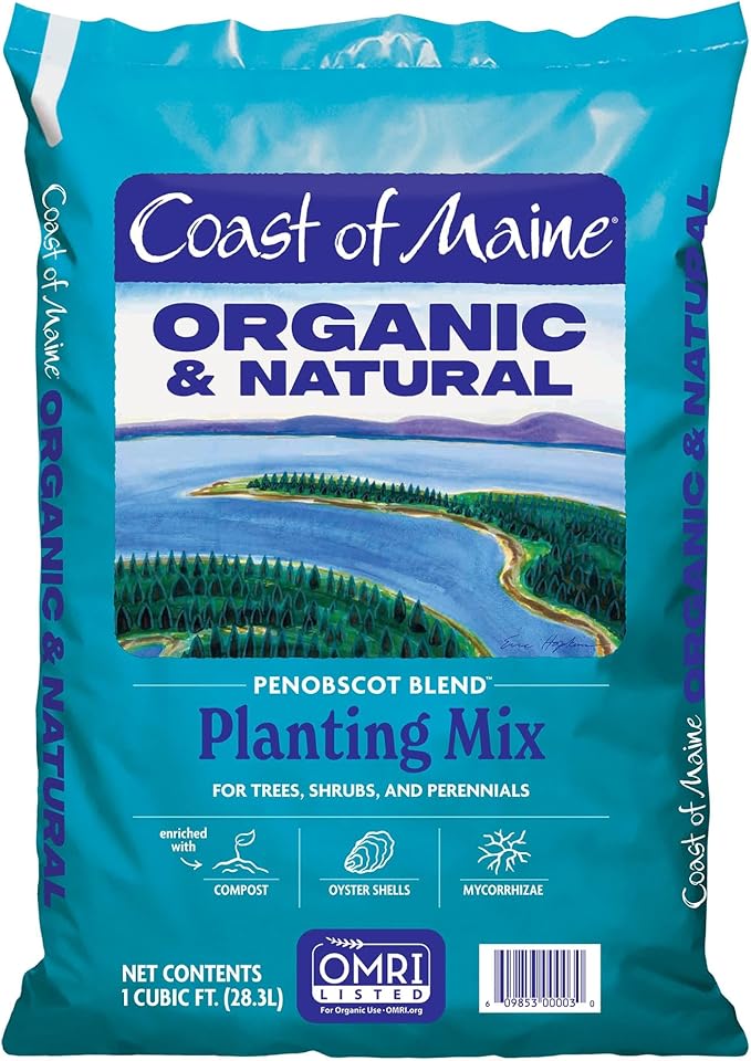Coast of Maine Penobscot Blend, 1 cu ft (Pack of 2) Organic and Natural Planting Mix for Trees, Shrubs and Perennials