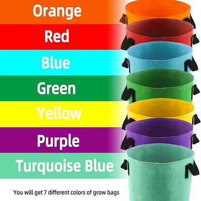 Grow Bags 7-Pack 5 Gallon Planting Bags Heavy Duty Grow Pots 300G Thickened Nonwoven Plant Fabric Pots with Handles for Garden and Outdoor Planting