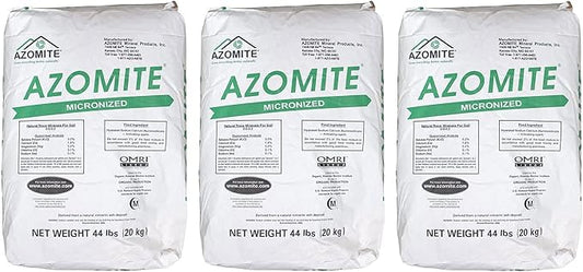 AZOMITE Micronized Bag - 100% Naturally Derived - OMRI Listed – Great for Hemp, Fertilizer, Soil Mixes and Home Gardens - 44 Pounds