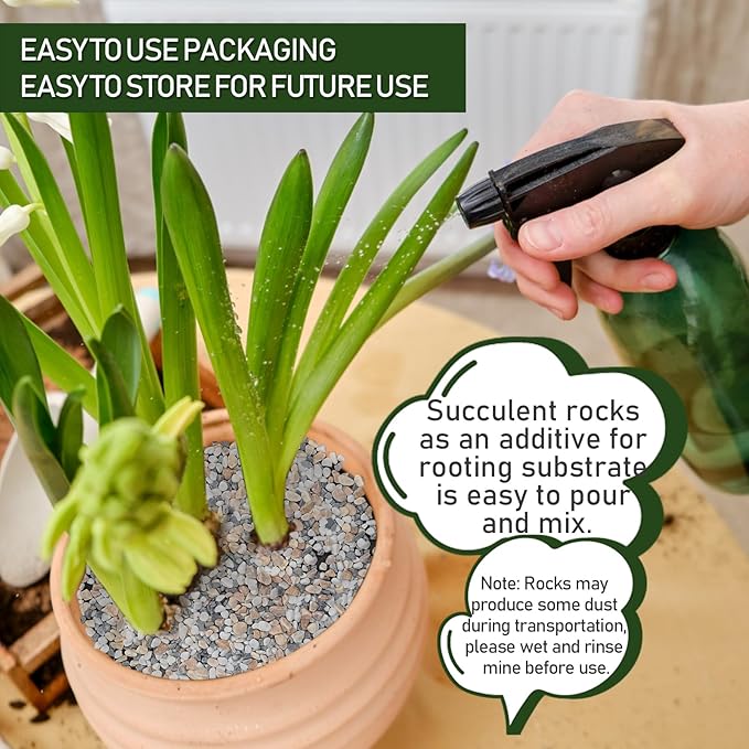 15 LBS GreyMixed Pea Gravel, Natural Succulent and Cactus Gravel Pebbles, Pebbles for Indoor Plants, Natural Gardens Mulching, for Houseplants, for Aquarium Gravel, to Maintain Soil Aeration(4-6mm)