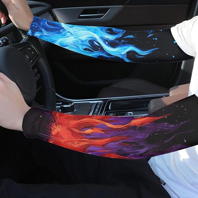 Binienty Unisex Arm Sleeves for Driving, Golf, Cycling, Sports, UV Protector Cooling Arm Sleeves Cover