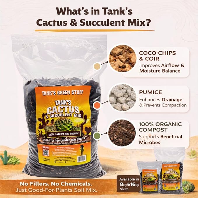 Tank's Cactus & Succulent Mix 16 qt Bag