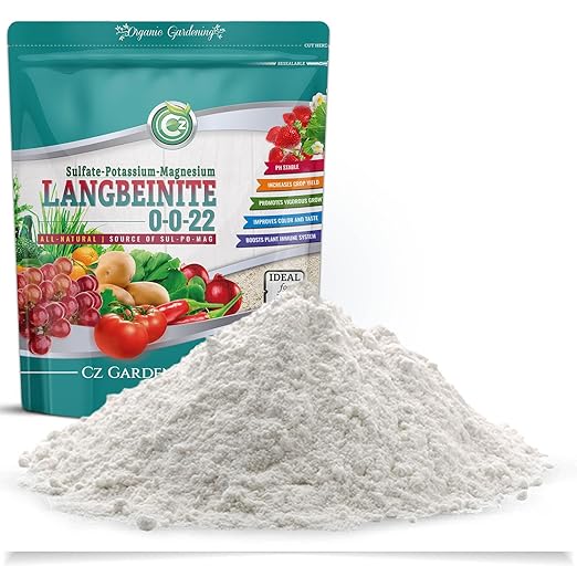 Organic Langbeinite 0-0-22 Sul-Po-Mag 3LB - Made in USA Soil Amendment for Indoor/Outdoor Plants & Flower Gardens. Water Soluble Potassium/Magnesium/Sulfur. Low Chlorine Fertilizer. OMRI Listed