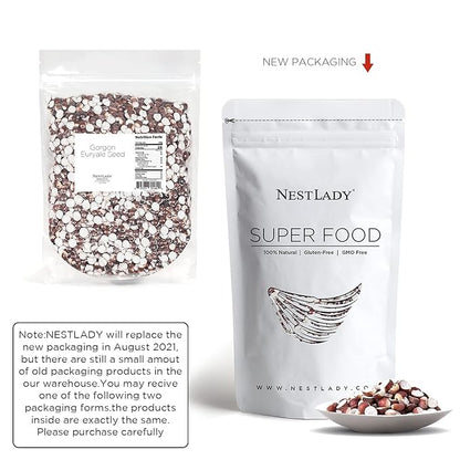 NESTLADY Gorgon Fruit, Semen Euryales, Gorgon Euryale Seed - 100% Natural | Net weight: 1LB, Harvested in China,Packed in USA