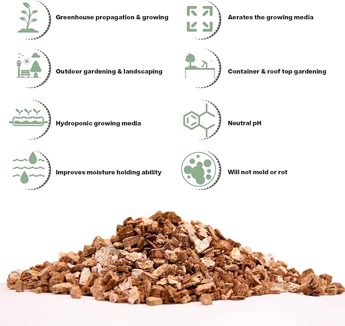 Viagrow® 16 qt. (0.5 cu. ft.) Coarse and Chunky Grade Vermiculite Soil Amendment (1-Pack) / A Product of The Harvest Company™
