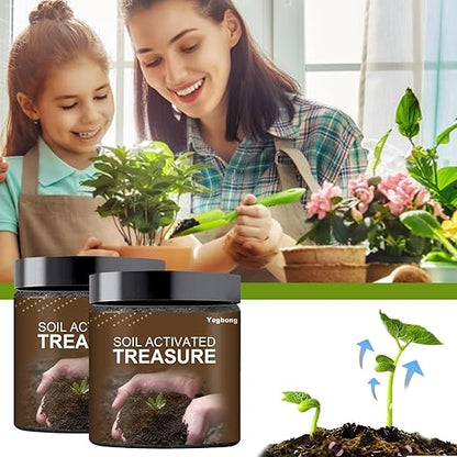 Soil Activated Treasure-You Will Be Amazed! Soil Activation Treasure, Soil Penetrant and Wetting Agent, Organic Soil Improver, Premium Soil Activator Improve Plant Growth (2 Bottle*400g)