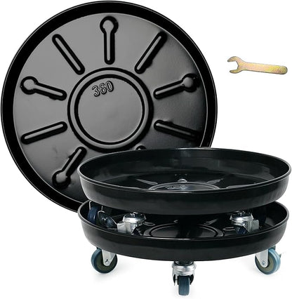 Choclaif Plant Caddy with Wheels,3 Pack Black Heavy Duty Plant Stand with Universal Wheels,Round Pot Trolley for Indoor Outdoor (14.48)