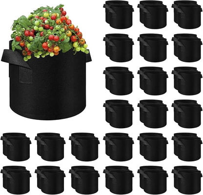 40-Pack 5 Gallons Grow Bag, Non-Woven Fabric Pots Plant Bag, Plant Grow Bags with Handles, Garden Planting Bags for Potatoes, Carrots, Tomatoes and Other Vegetable,Fruits