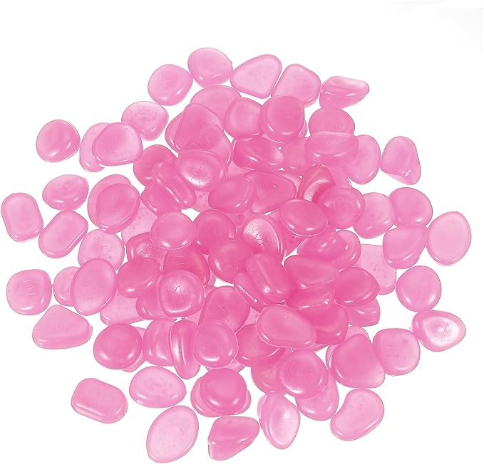 PATIKIL Glowing Stones, 300 Pcs Glow in The Dark Rocks for Indoor Outdoor Fish Tank Decorations Garden Yard Landscaping Gifts for Friends, Dark Purple